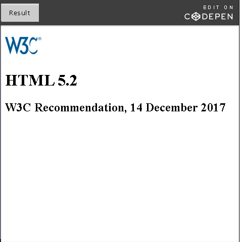 HTML5.2x header and headings.