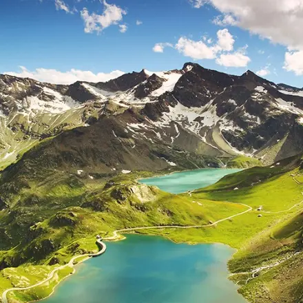 Beautiful landscape background image. On the left.