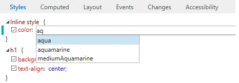 Screenshot of MS Edge showing modifying in the developers tools.