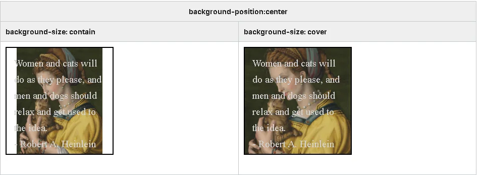 Center background position.